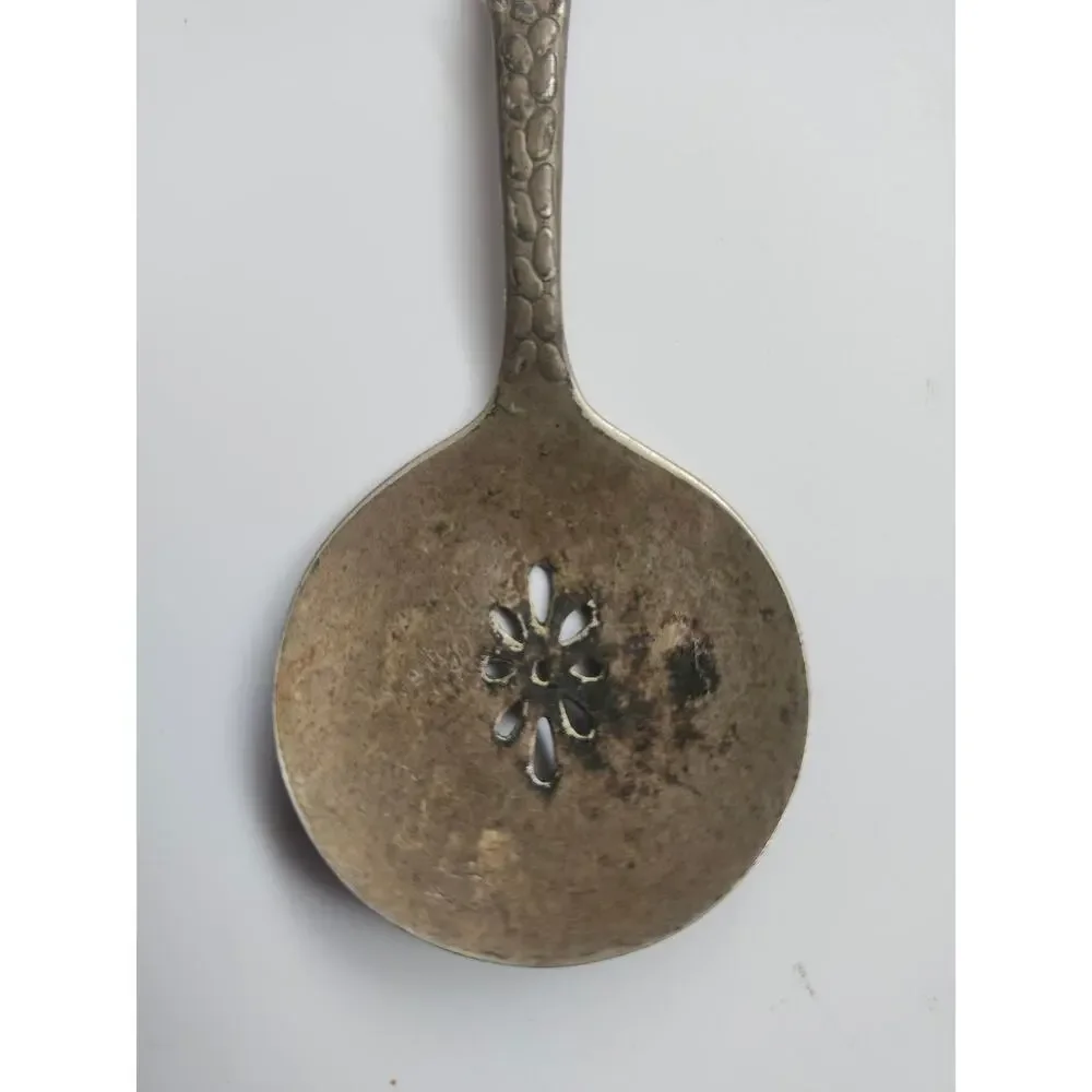 Vintage Mr. Peanut Carlton Silverplate Slotted Nut Spoon Planters‎ Promo 1940s